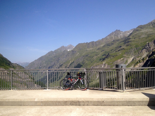 A cycle ride up to the dam at Mauvoisin  - so very hot and I felt like a stinking cow with the amount of flies buzzing round me!